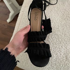 Chic Ruffle Platform Heels 9
